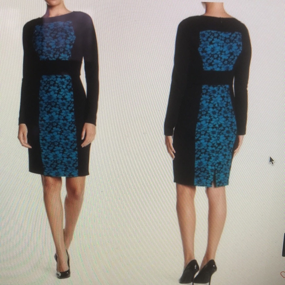 Plenty by Stacy Reece Lindsay Turquoise and Black Dress New with Tags 14